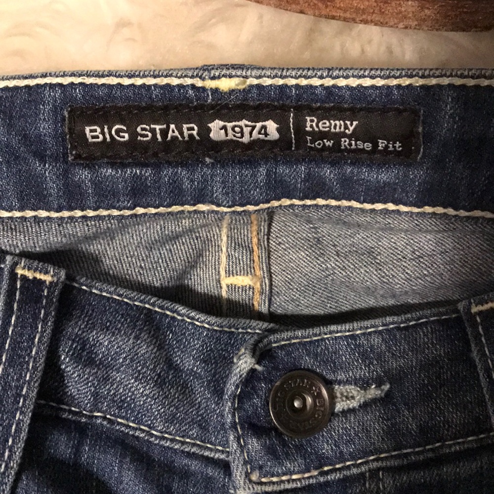 BIG STAR 1974 REMY low rise fit jeans 28 w 27”insm - Picture 3 of 8